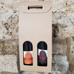 coffret duo de 75cl au marc de raisin - Noire et Ambrée