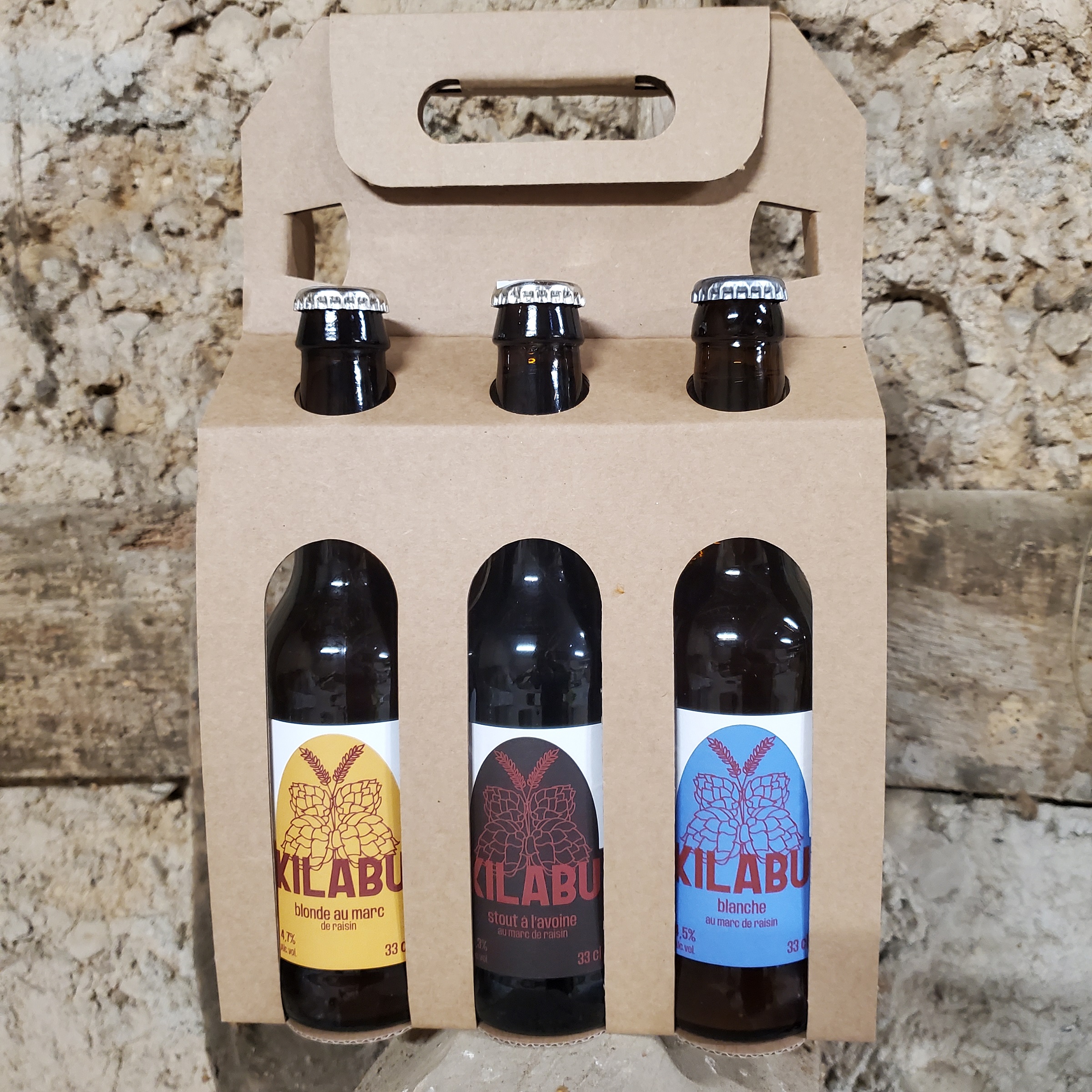 coffret découverte 33cl Bières Kilabu au marc de raisin